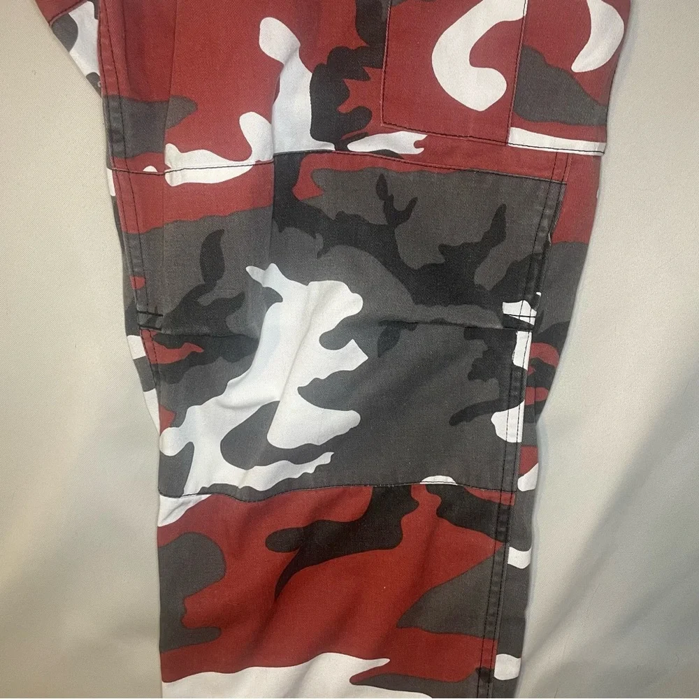 Backbone Red Black White‎ Camo Cargo Pants Jogger Style XL - Picture 7 of 16